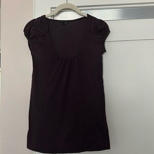 Theory, plum cap sleeve T-shirt - size P